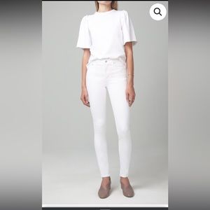 Citizens of humanity Rocket high rise skinny white jean